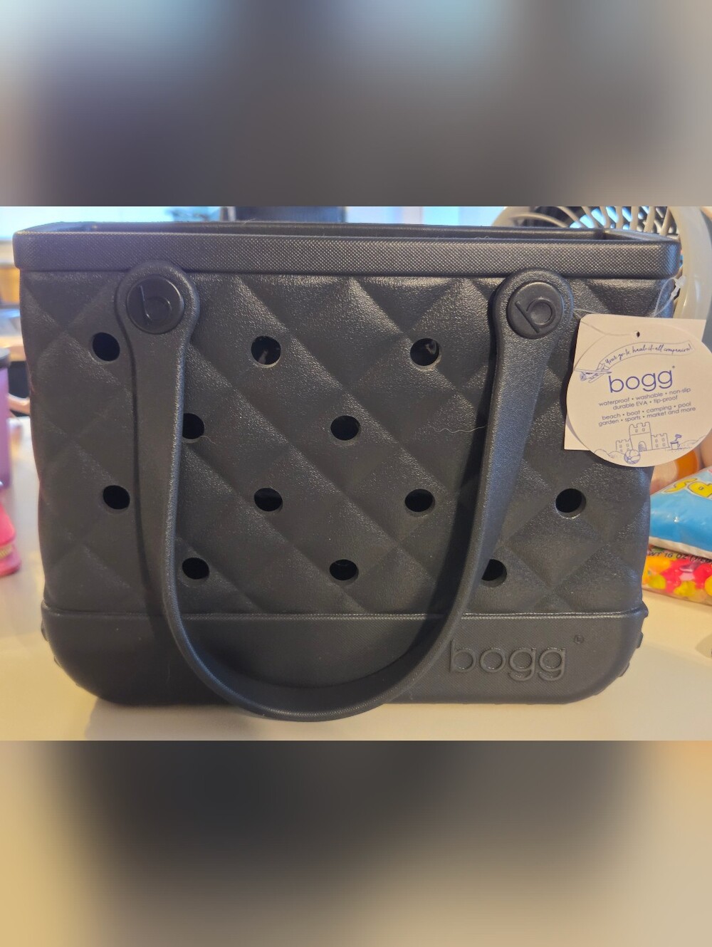 Bogg Bag NWT Black Quilted Shimmer Bitty Bogg